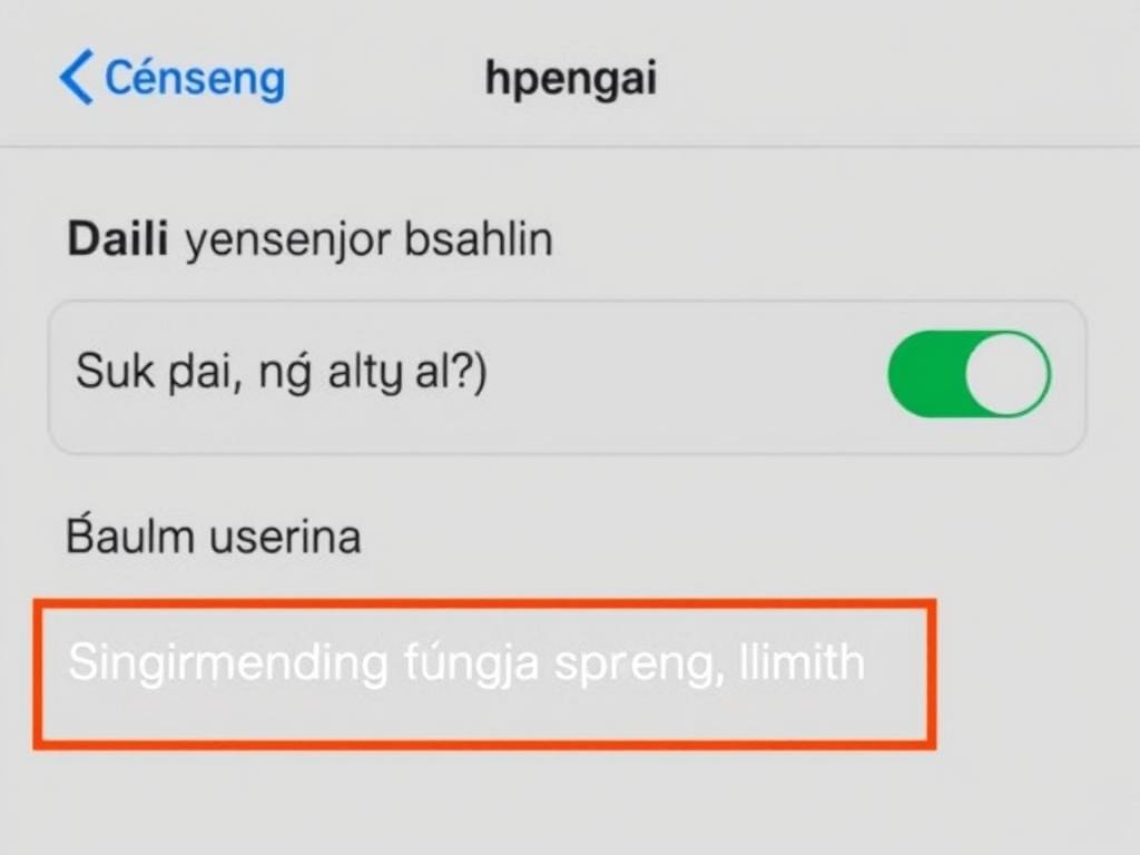 Tampilan layar pengaturan limit harian di aplikasi OVO