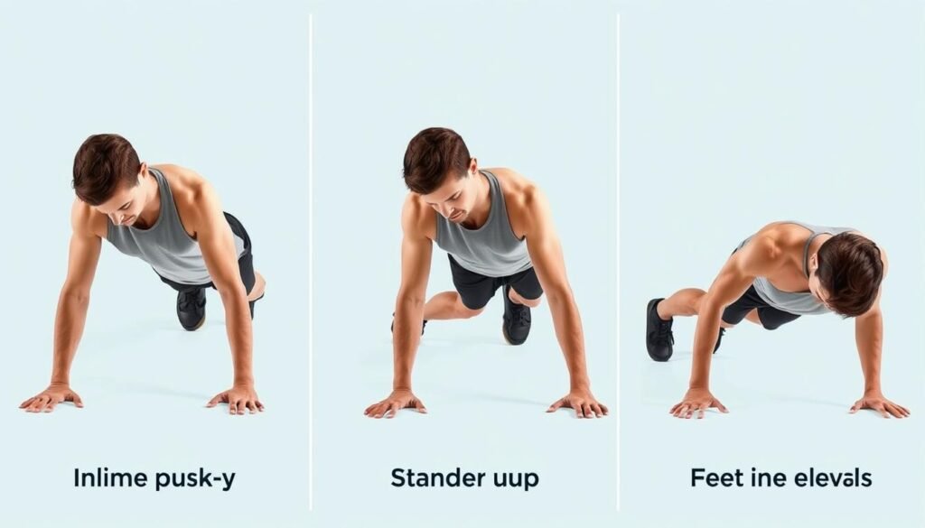 Tiga variasi push-up dalam teknik bodyweight training dari pemula hingga lanjutan Tiga variasi push-up dalam teknik bodyweight training dari pemula hingga lanjutan